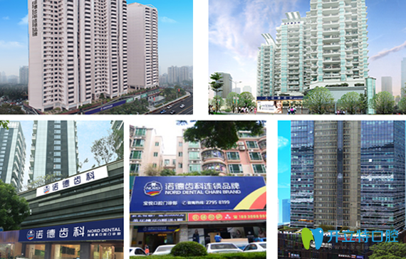 諾德齒科深圳五大連鎖機(jī)構(gòu)大樓組合圖