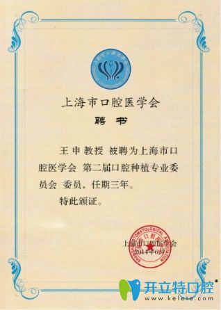 王申所獲協(xié)會榮譽 王申所獲協(xié)會榮譽