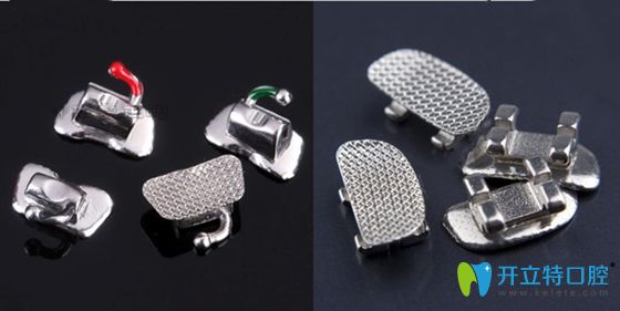 直絲弓托槽正反面示意圖