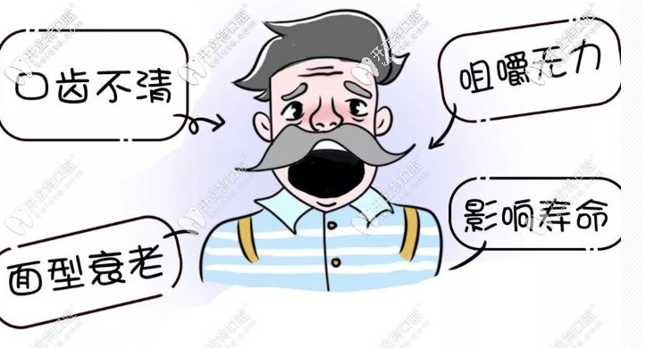 缺牙的危害很大