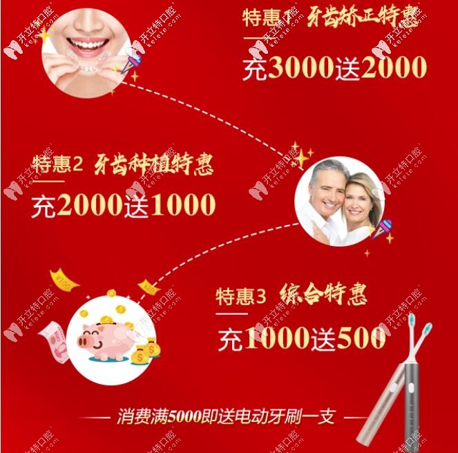 暑期德博牙科暑期充值就送活動