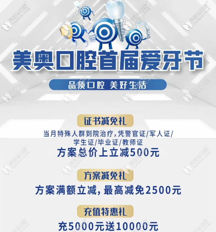 昆明美奧口腔暑期優(yōu)惠細(xì)則