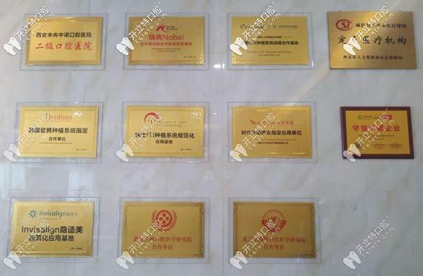 西安中諾口腔所獲榮譽