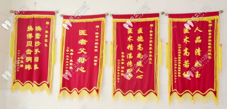 劉映雪院長(zhǎng)收獲的錦旗