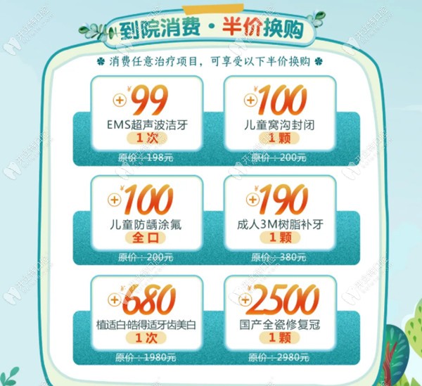 到院消費，半價換購活動內(nèi)容